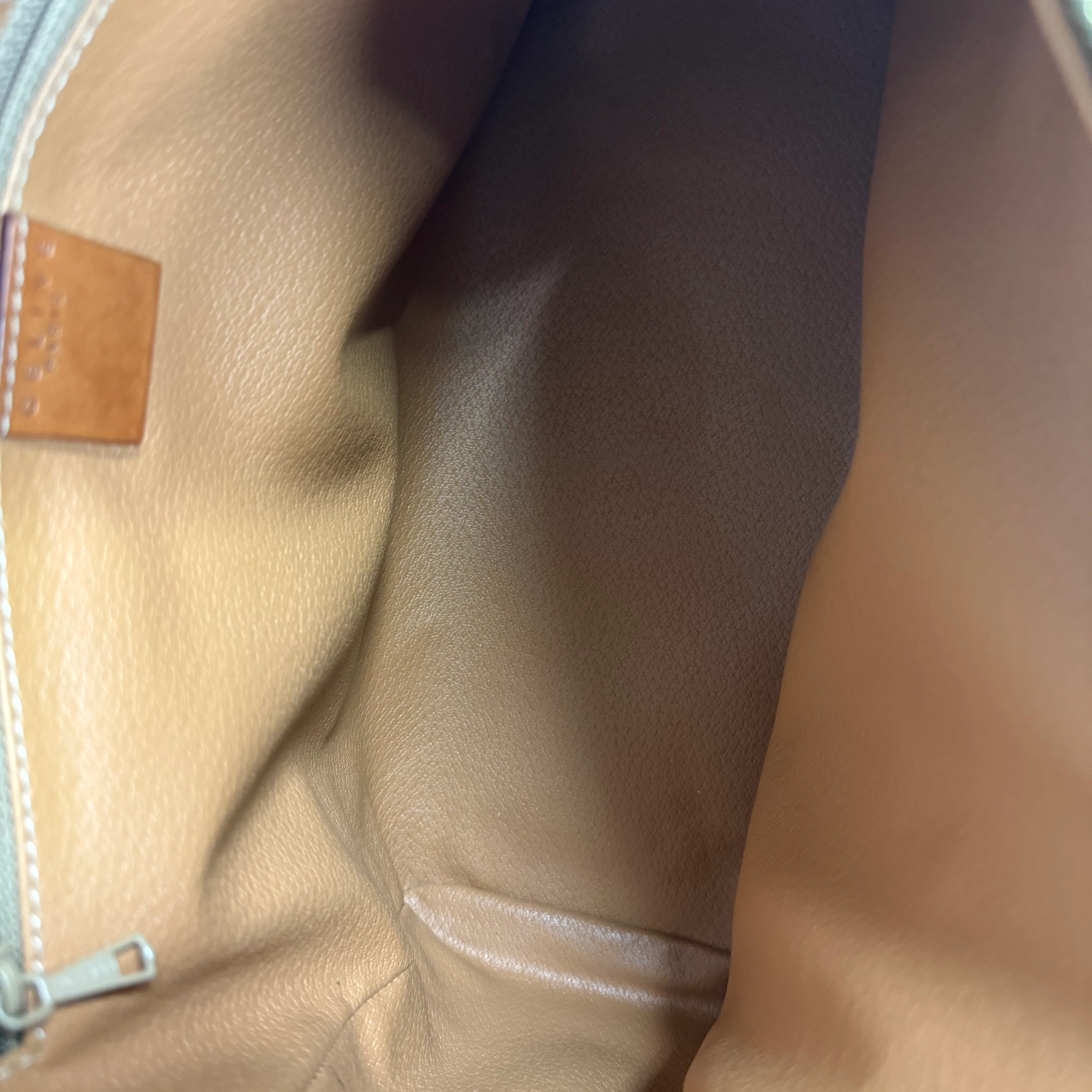 Celine | Macadam Boston Bag – Brown Coated Canvas & Tan Leather Trim (Pristine Condition) - Image 5