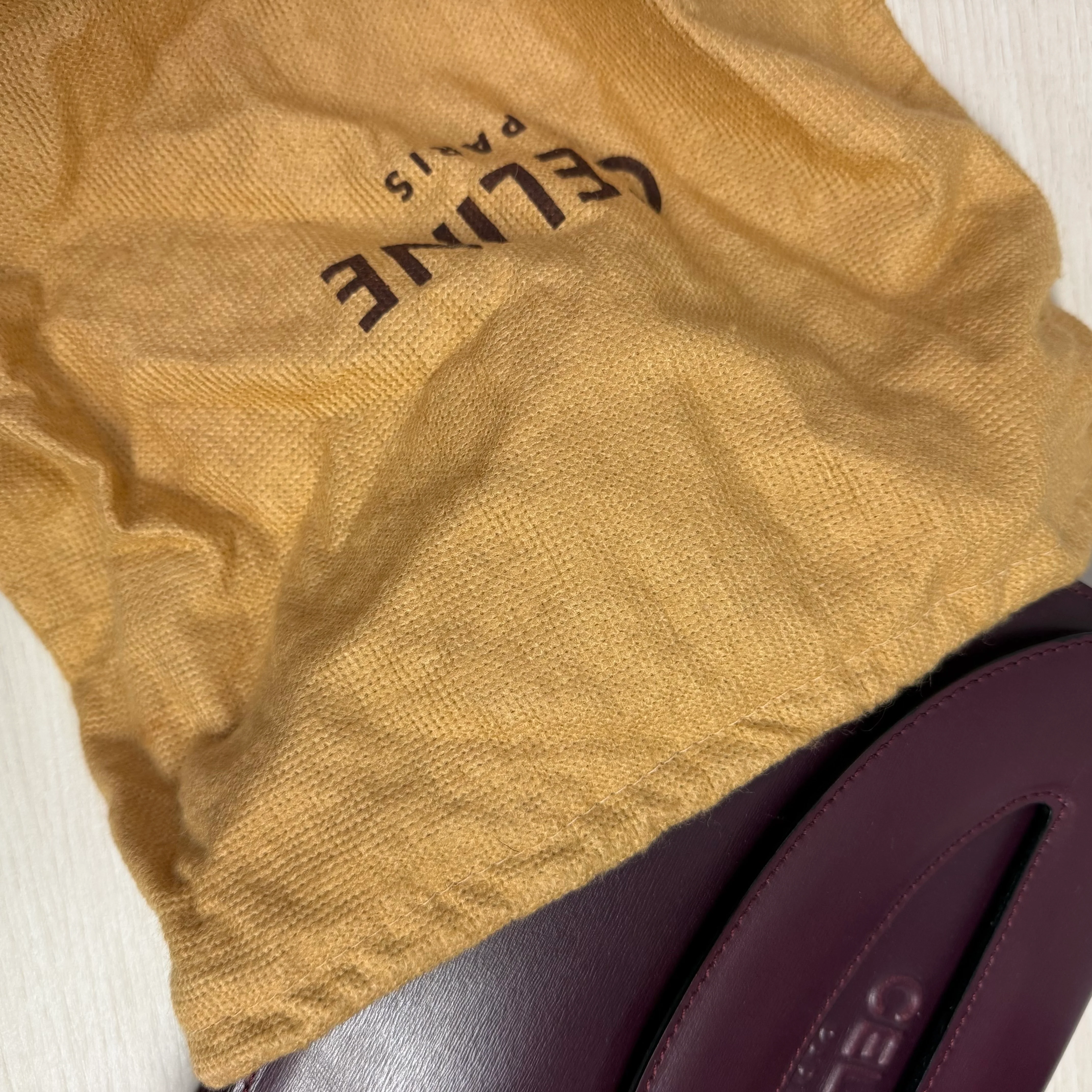 Céline | Structured Shoulder Bag – Burgundy Leather (Excellent Condition) - Image 10