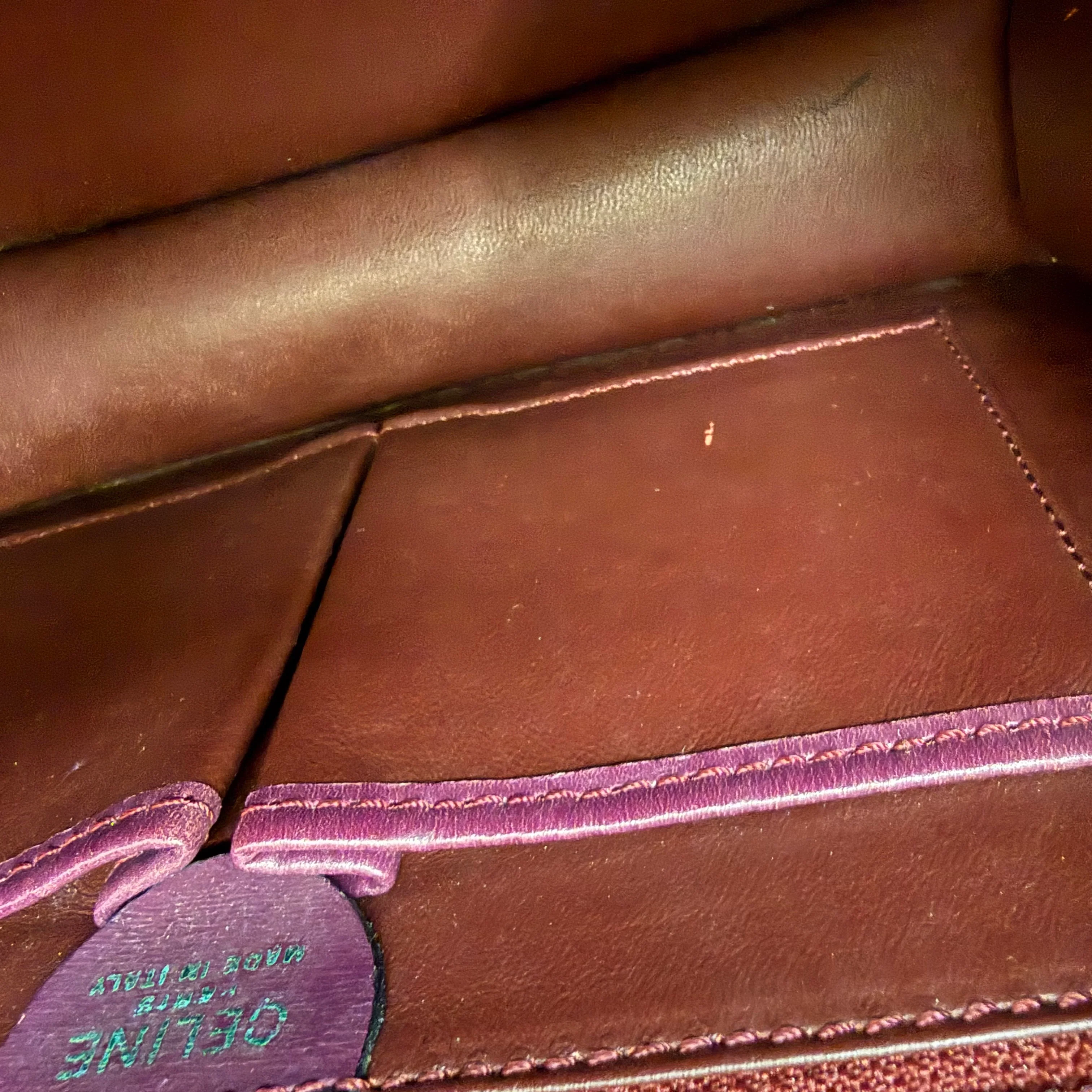 Céline | Structured Shoulder Bag – Burgundy Leather (Excellent Condition) - Image 3