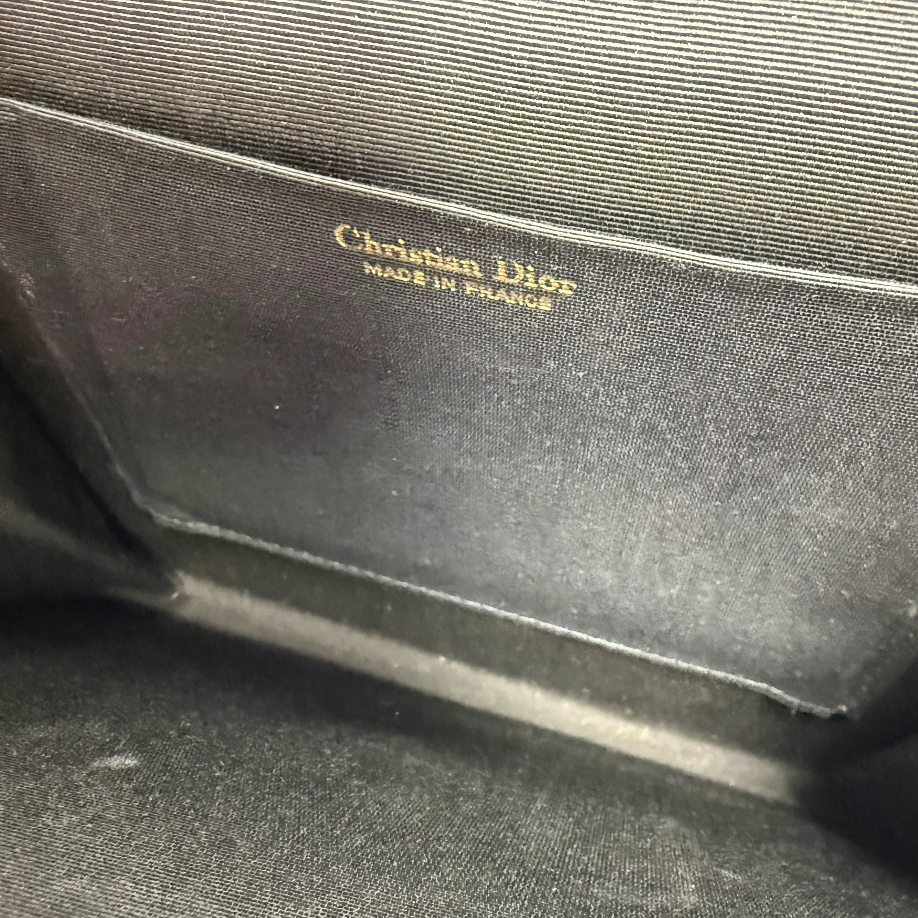 Christian Dior | Small Evening Chain Clutch – Black Grosgrain & Gold Hardware (Excellent Condition) - Image 5