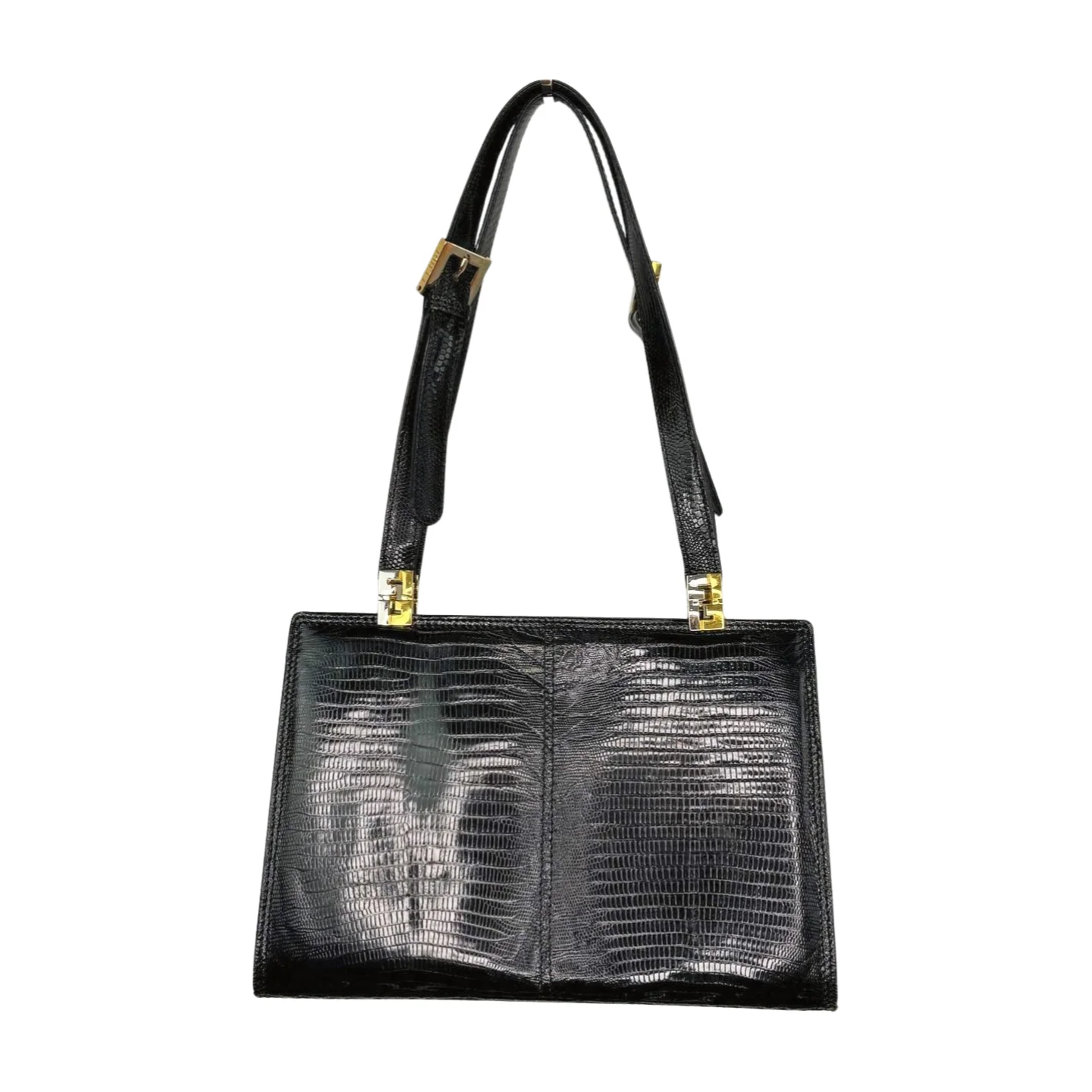 Fendi | Black Lizard Skin Handbag (Excellent Condition) - CONS - Image 4