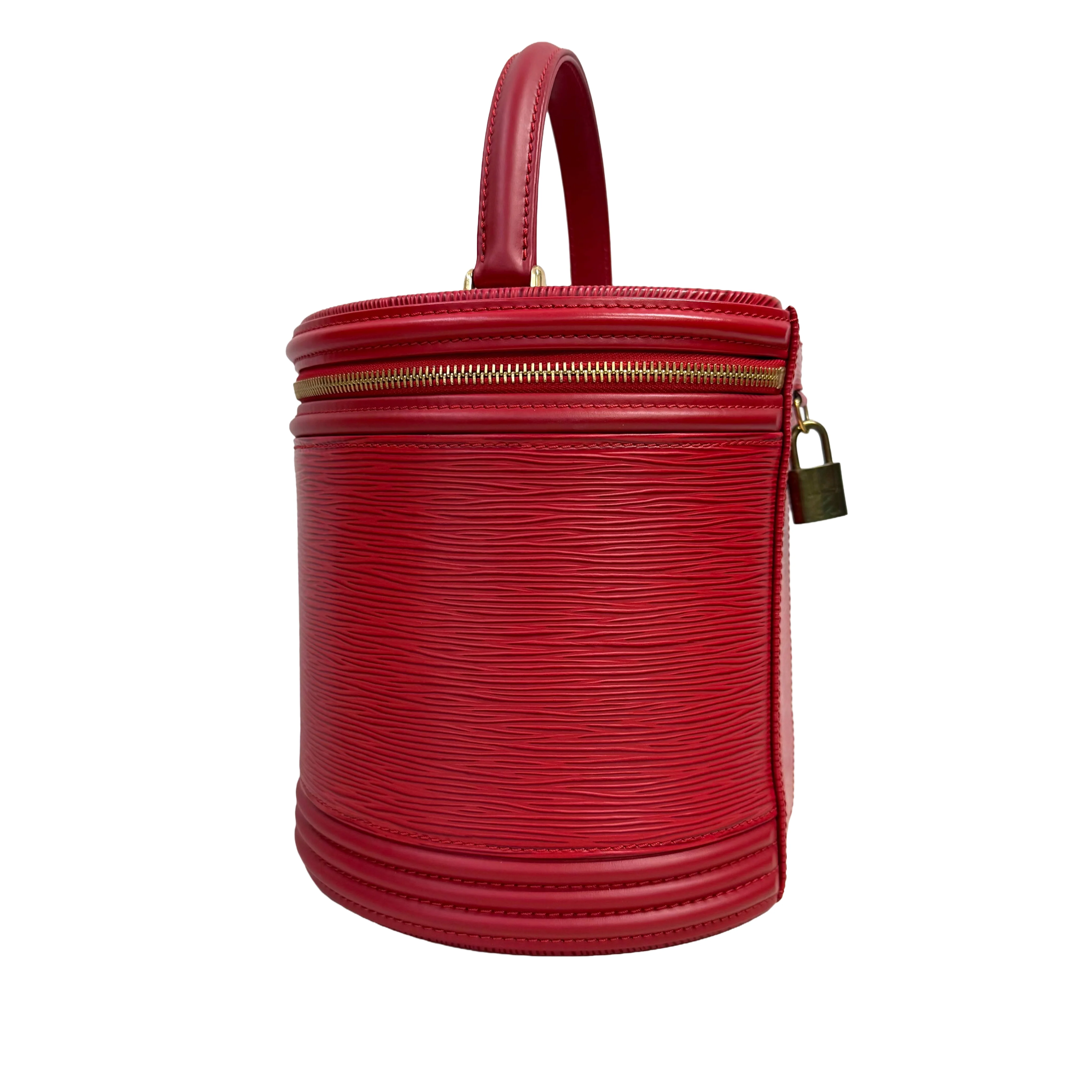 Louis Vuitton | Epi Leather Cannes Vanity Bag – Red with Gold Hardware (Pristine Condition) - Image 3