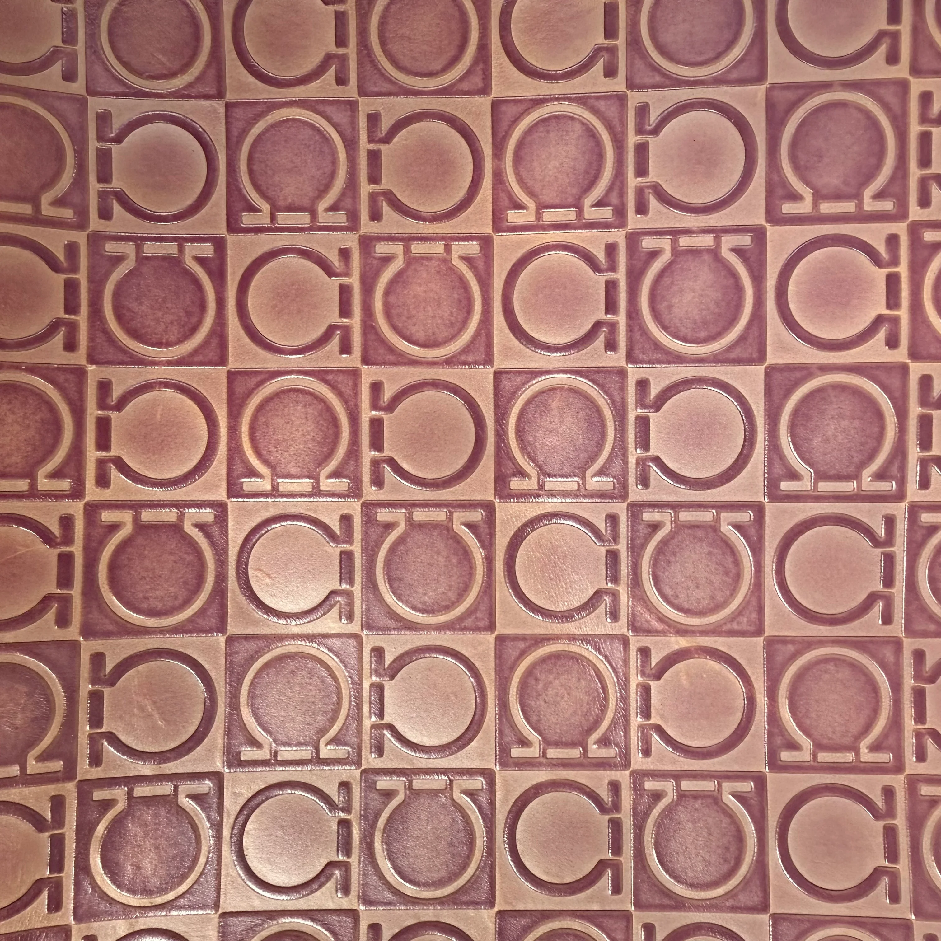 Salvatore Ferragamo | Gancini Monogram Shoulder Tote – Lilac Leather & Mauve Canvas (Good Condition) - Image 7